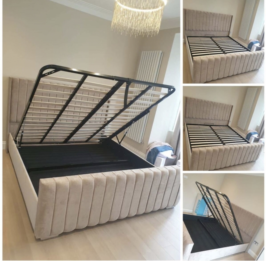 Ottoman storage bed, lift up storage bed under the mattress 