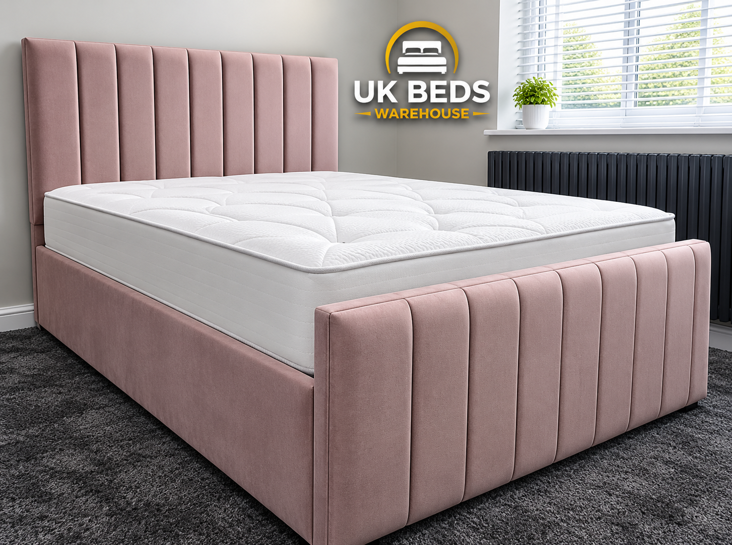 Arizona Bed - Upholstered Storage Bed with British-Made Quality | UK Beds Warehouse