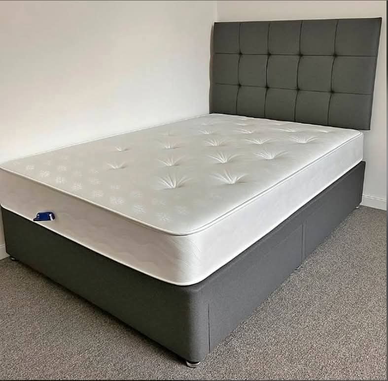 Steel Plush Divan Bed - Modern Comfort with Free UK Delivery
